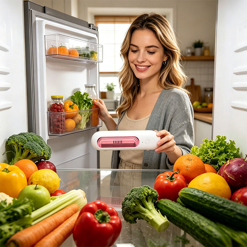 Rechargeable Fridge Deodorizer – Odor Eliminator for Fridge, Freezer & Food Storage