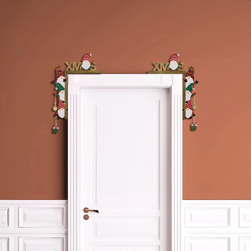 Christmas Door Frame Hanger Decoration - Wooden Festive Home Decor (Left or Right)