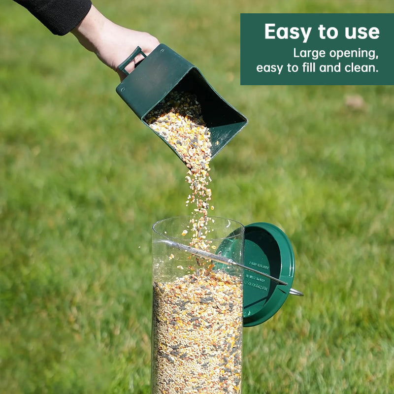 Squirrel-Proof Spinning Bird Feeder - Weight-Activated Hanging Seed Dispenser