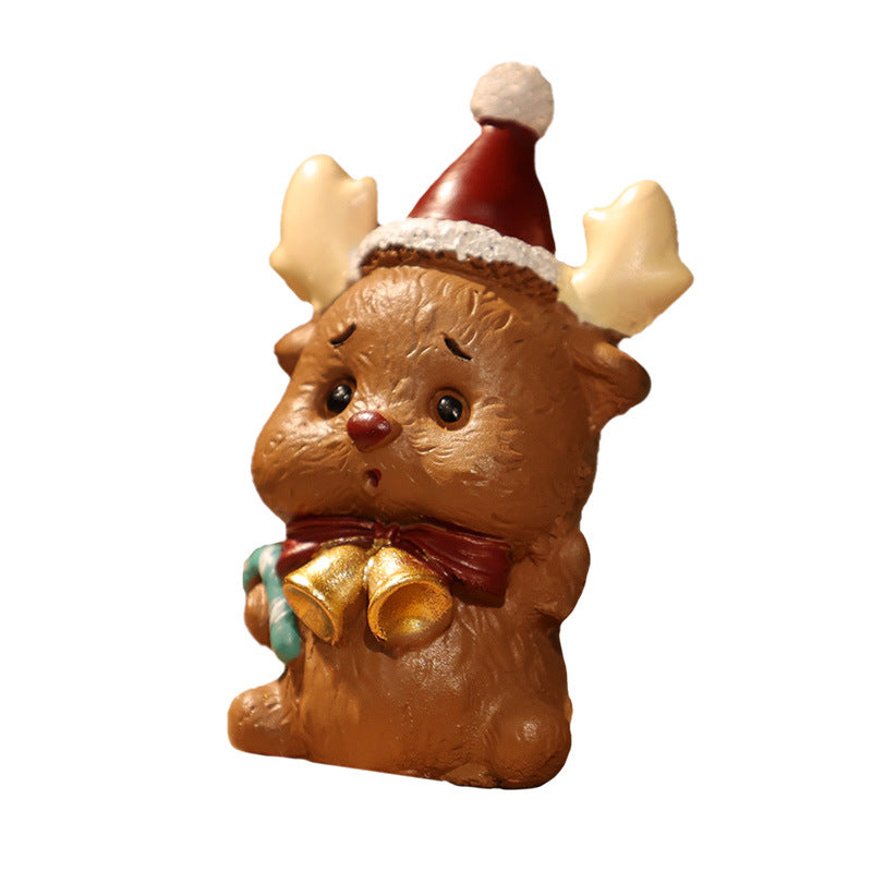 Christmas Resin Animal Figurine Ornament - Cute Festive Character Decoration in 7 Designs