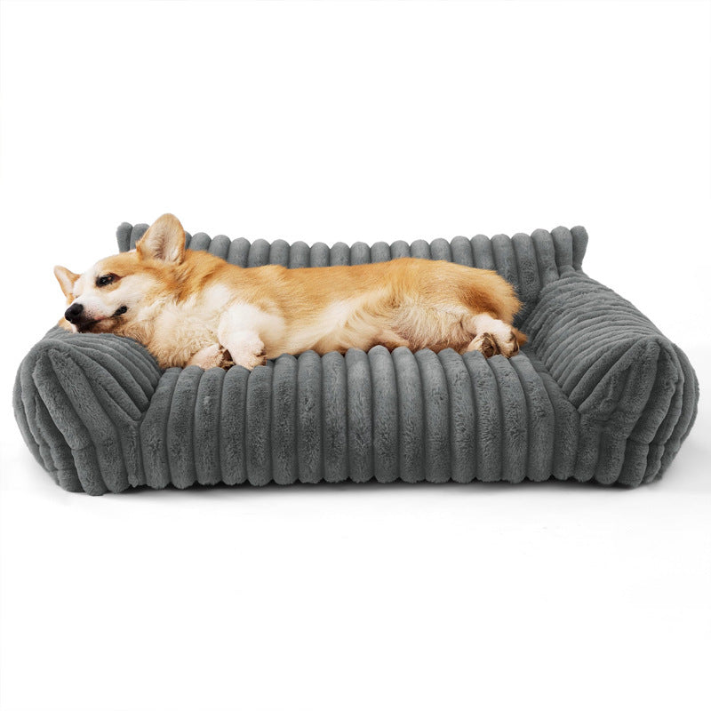 Pet Sofa Dog Bed with Washable Cover – Plush All-Season Dog & Cat Mattress