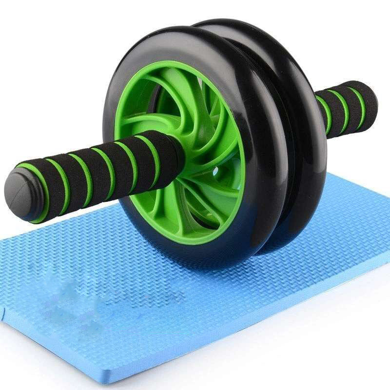 Ab Roller Wheel with Knee Pad – Dual Wheel Core Trainer with Foam Handles