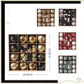 Snowflake Painted Christmas Baubles - European Style Hanging Tree Decorations in 3 Colourways