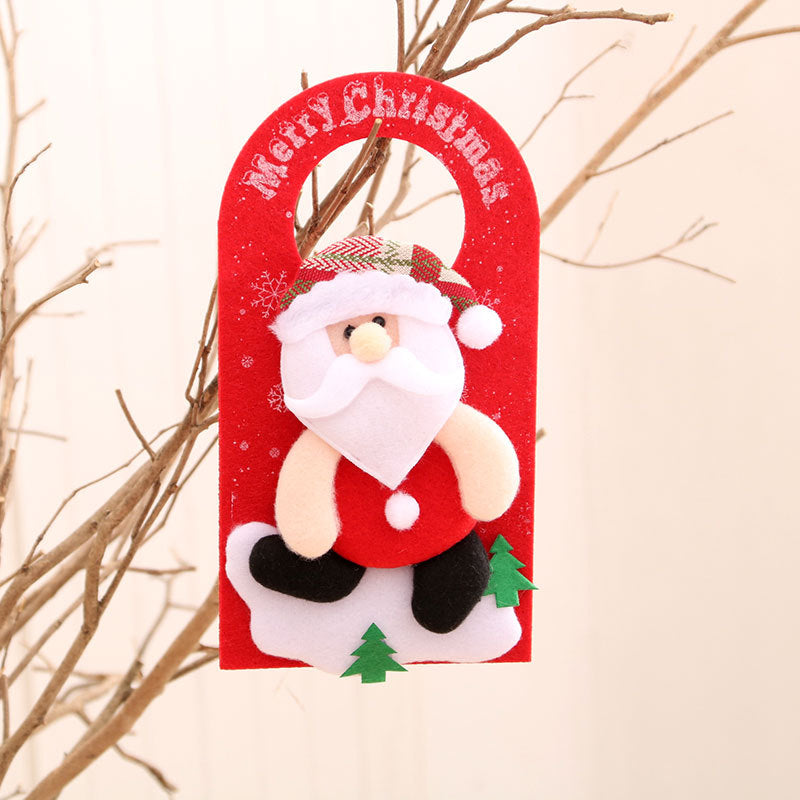 Christmas decorations non-woven cartoon Christmas door hanging