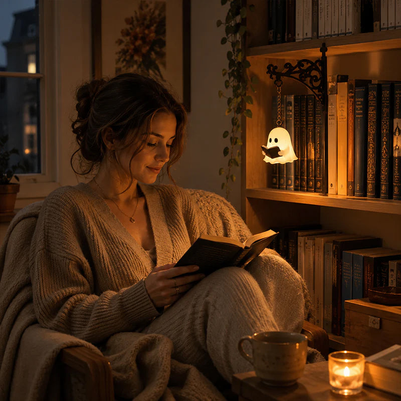 Vintage Library LED Lantern – Warm Glow Bookshelf & Reading Lamp