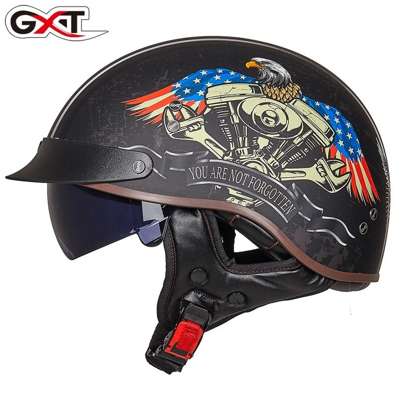 GXT Motorcycle Helmet - Full Face Graphic Design Helmet, ABS Shell, Sizes M-XXL
