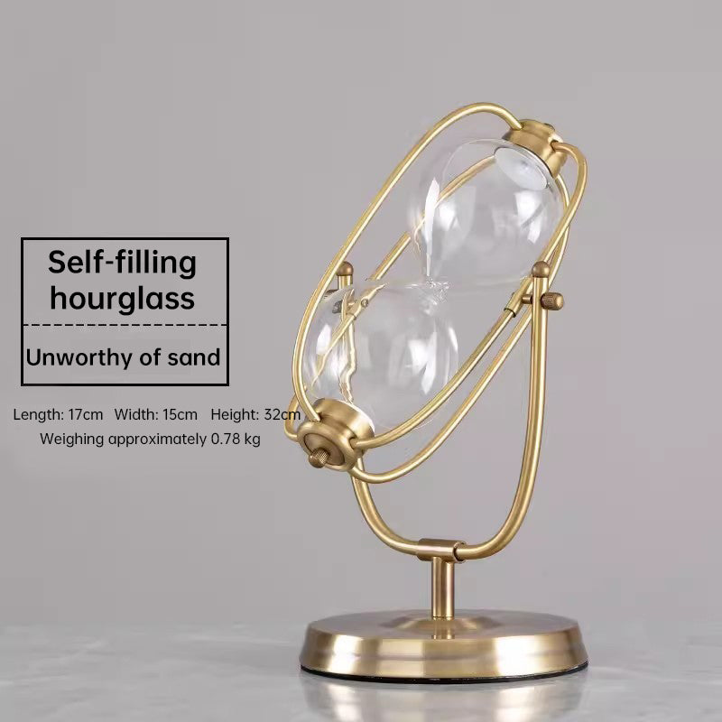 Vintage Metal Hourglass Sand Clock - Retro Desk Decoration for Home, Office & Study