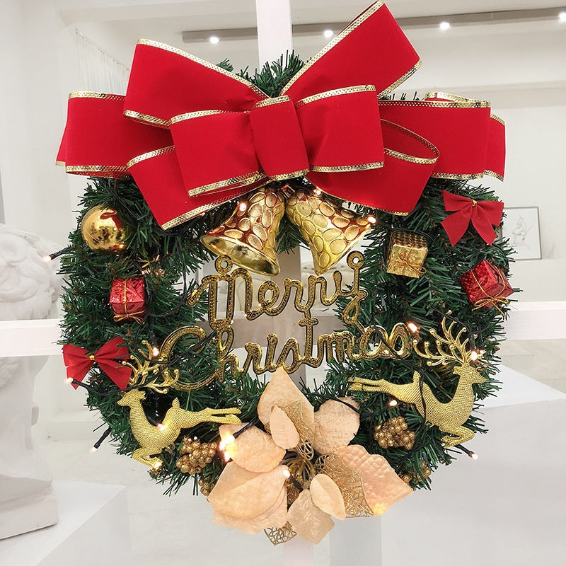 Creative Christmas Wreath Hanging Ornament - Decorative Holiday Wreath in 4 Designs (30cm & 40cm)