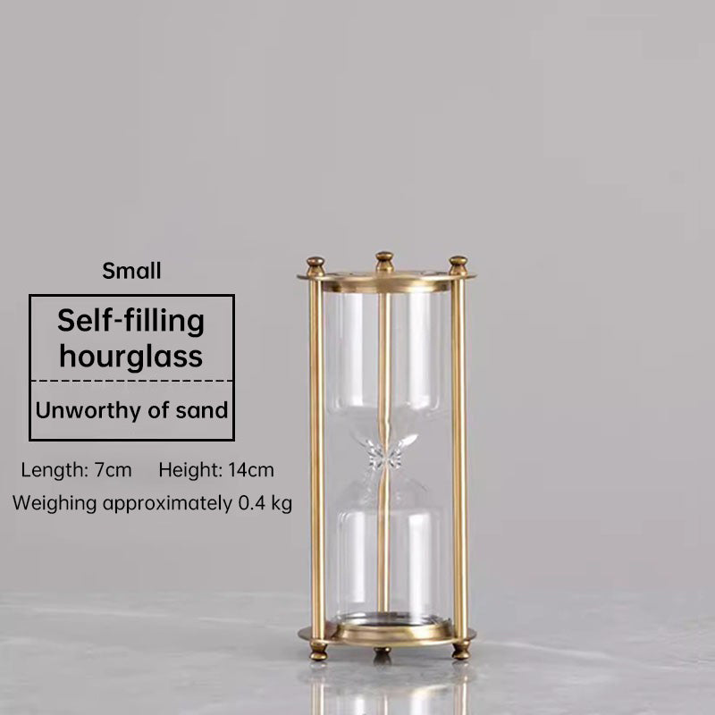 Vintage Metal Hourglass Sand Clock - Retro Desk Decoration for Home, Office & Study