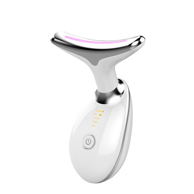 Neck Massager with 7-Color Light Therapy - Vibration Beauty Device for Neck Wrinkle Care