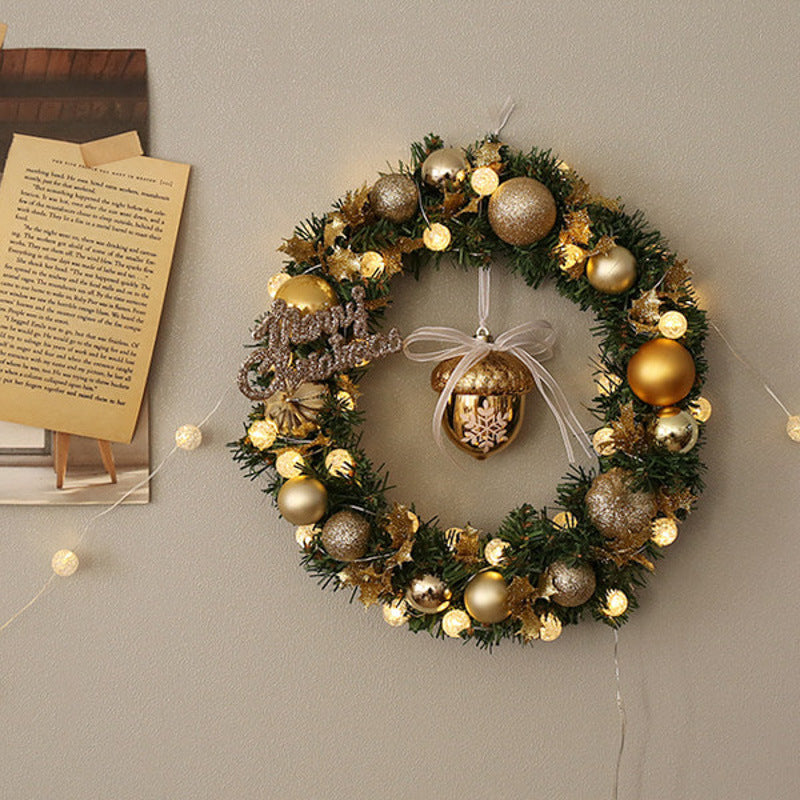 Creative Christmas Wreath Hanging Ornament - Decorative Holiday Wreath in 4 Designs (30cm & 40cm)