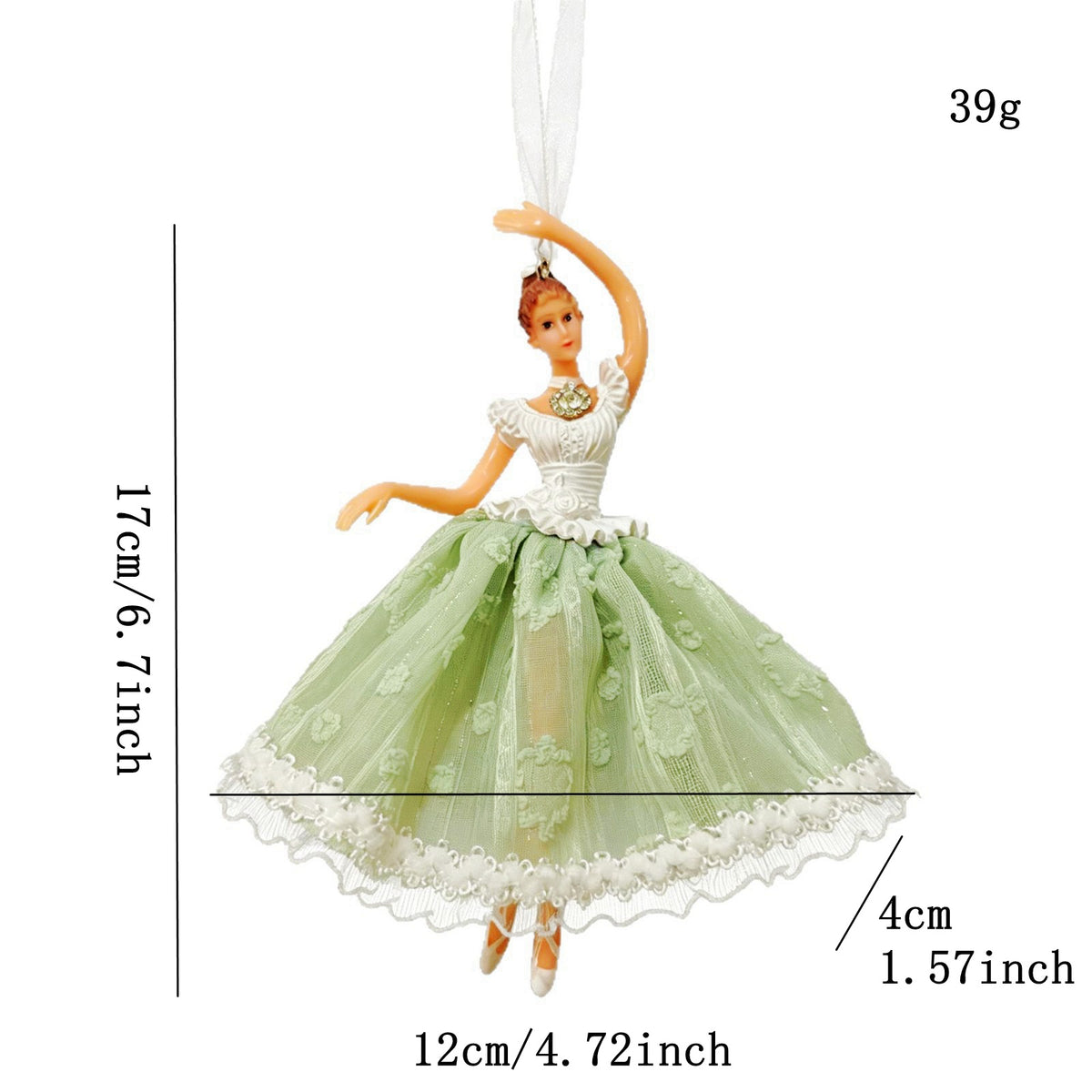 Christmas Decoration Hanging Ornament - Tulle Ballerina Girl Decor, Christmas Tree Angel Ornament