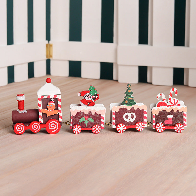 Wooden Christmas Train Decoration - Festive Window Display & Children's Gift Ornament