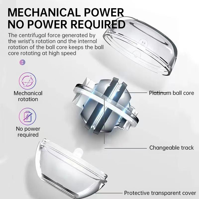 Gyro Ball Wrist Exerciser with LED – Auto-Start Power Ball with RPM Counter