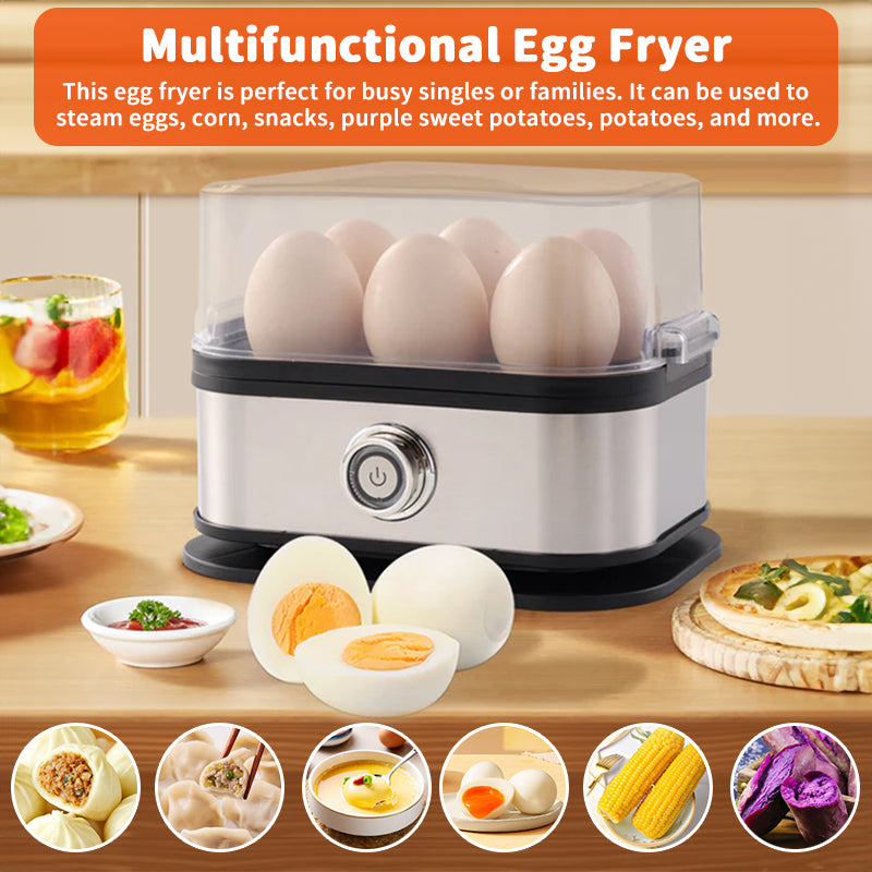 Smart Egg Cooker | 6-Egg Stainless Steel Rapid Boiler with Auto Shut-Off