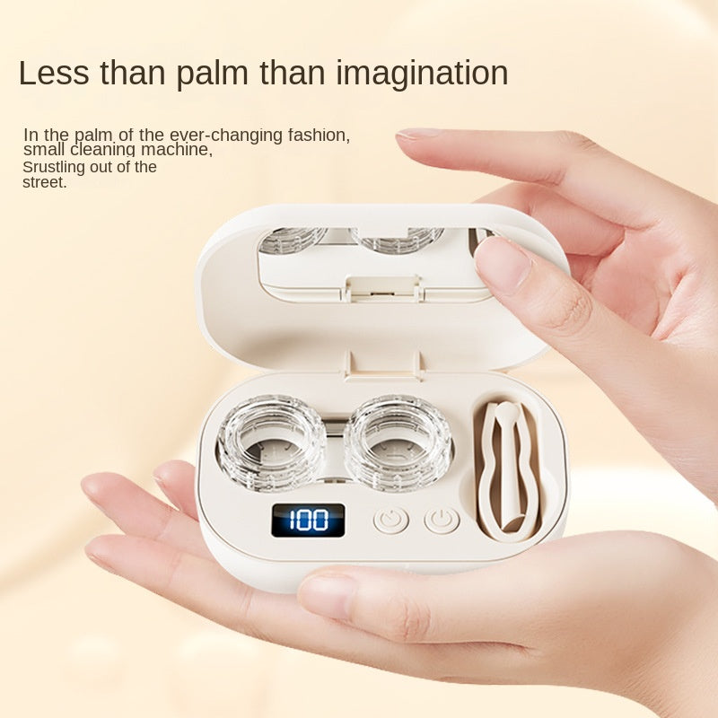 Ultrasonic Contact Lens Cleaner – USB Rechargeable Automatic Cleaning Case