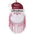 Wooden Christmas Advent Calendar Countdown Pendant - Santa, Snowman, Elf & Flag Designs