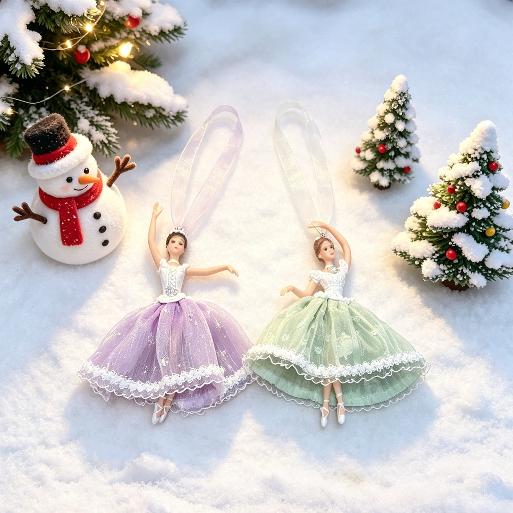 Christmas Decoration Hanging Ornament - Tulle Ballerina Girl Decor, Christmas Tree Angel Ornament