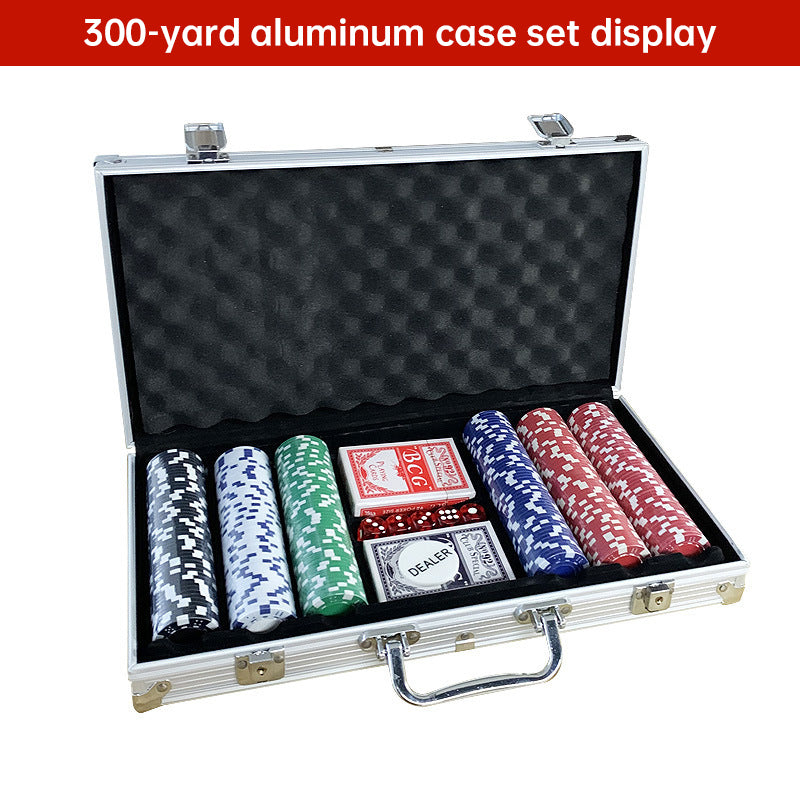500 PCS Poker Chip Set – Texas Hold'em Casino Kit with Aluminium Briefcase, Dice, Cards & Dealer Button