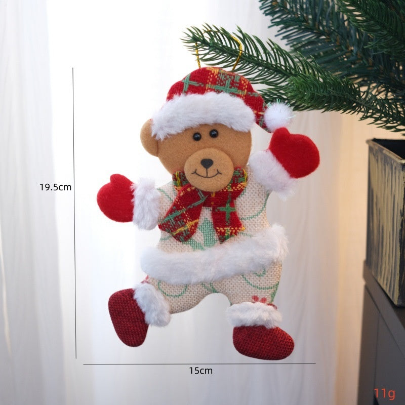 Christmas Dancing Character Tree Ornament - Bear, Snowman & Reindeer Hanging Decoration