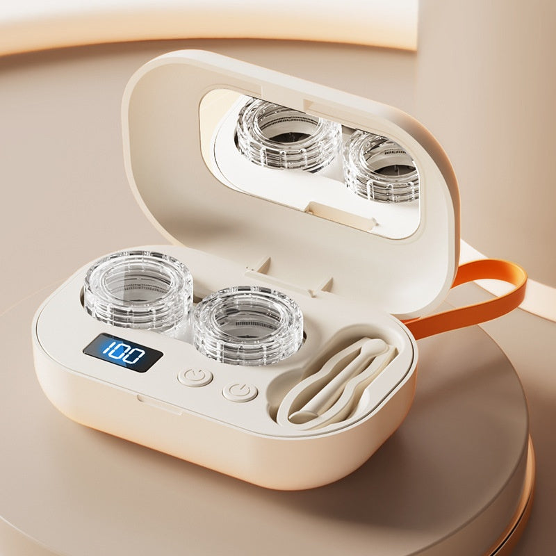 Ultrasonic Contact Lens Cleaner – USB Rechargeable Automatic Cleaning Case