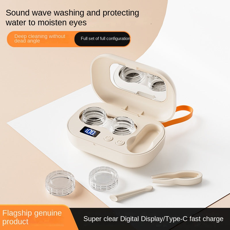 Ultrasonic Contact Lens Cleaner – USB Rechargeable Automatic Cleaning Case