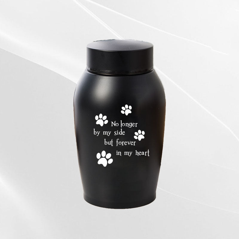 Stainless Steel Pet Memorial Urn - Portable Moisture-Proof Ash Keepsake for Small Pets
