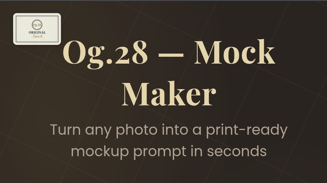 Og.28 Mock Maker title screen