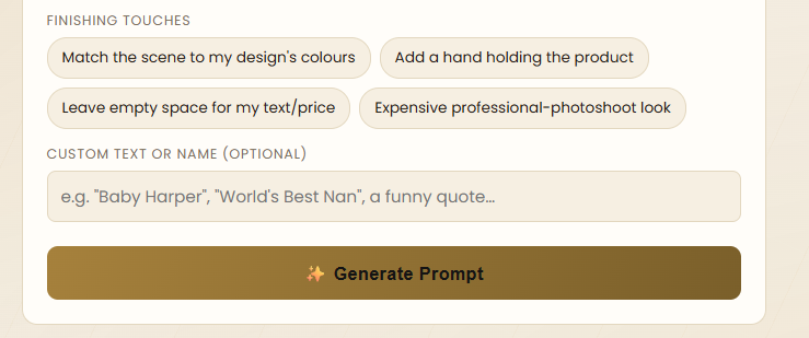 Updated Mockup Prompt Master finishing touches and prompt controls